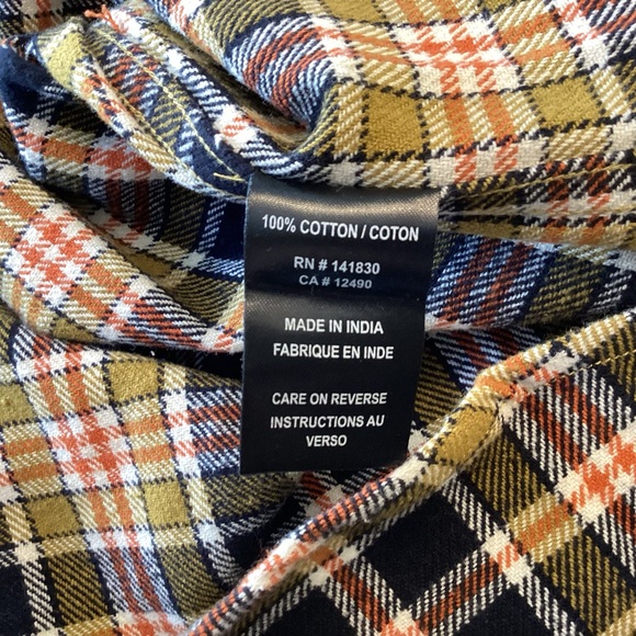 NWT Dark Seas Academy Woven Plaid Flannel Button Up Shirt - Black Combo - M - Picture 8 of 8